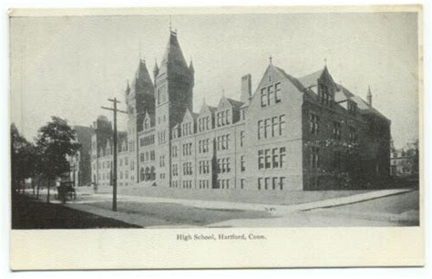 Hartford CT High School Old Postcard - Connecticut | eBay