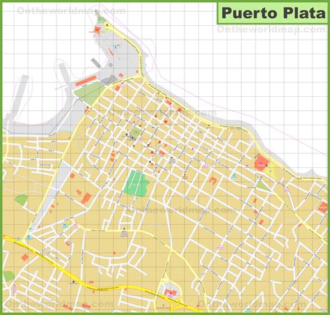 Puerto Plata city center map - Ontheworldmap.com