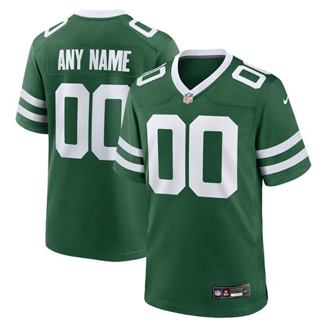 Nike New York Jets Legacy Green Custom Game Jersey