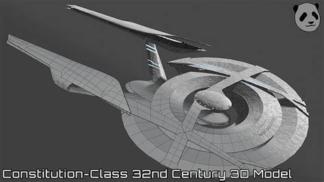 3D model Star Trek Constitution-Class Starship 32nd Century VR / AR ...