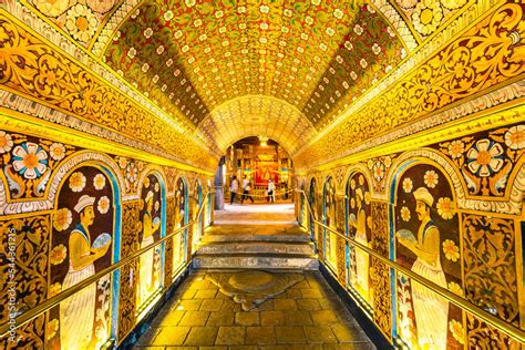 Temple of the Tooth Relic, famous temple housing tooth relic of the Buddha, UNESCO World ...