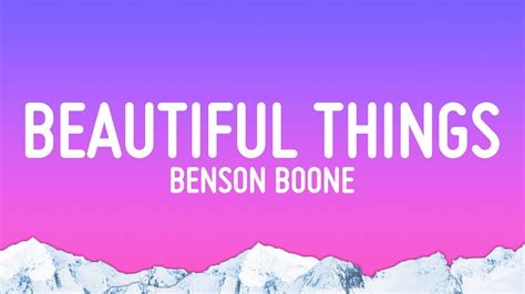 Benson Boone - Beautiful Things (Lyrics) Chords - Chordify