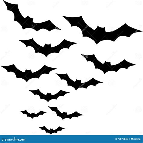 Group of Bats stock vector. Illustration of flying, halloween - 73877842