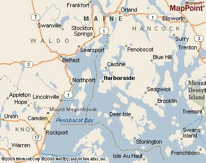 Where is Harborside, Maine? see area map & more