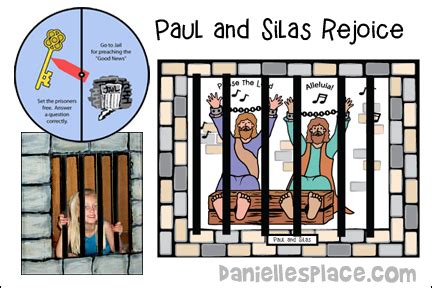 Paul and Silas Rejoice Bible Lesson | Printable Craft Patterns