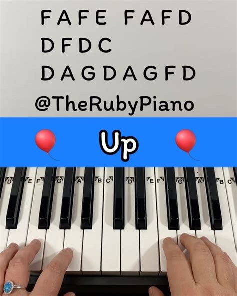 TheRubyPiano on Instagram: “🏡🎈 Learn how to play the theme song from the movie Up on a Piano. 🏡🎈 ...