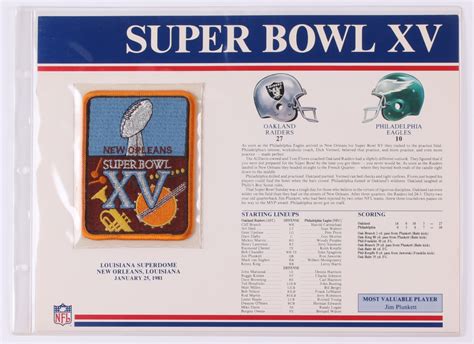 Commemorative Super Bowl XV Score Card With Patch | Pristine Auction