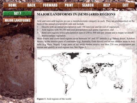 major landforms in (semi-)arid regions