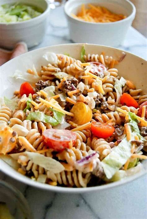 Jimmy Buffett Cheeseburger Pasta Salad | Front Range Fed