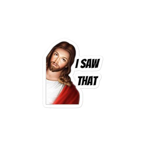 I Saw That, Humor Jesus Sticker, God is Watching Funny Christian ...