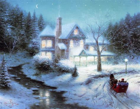 Thomas Kinkade Winter - Winter Fan Art (23436579) - Fanpop