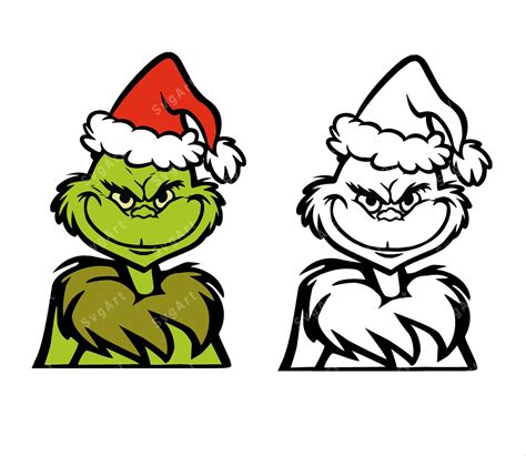 Grinch Face SVG, PNG, PDF, Grinch Face Image, Christmas Cut File