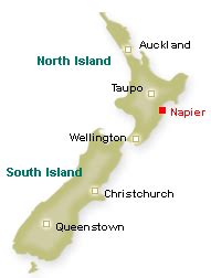 Napier Map - New Zealand