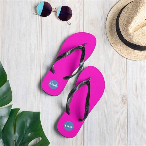 Neon Pink Funky Flip Flops - S - Wave Sport & Fitness Pink Flip Flops ...