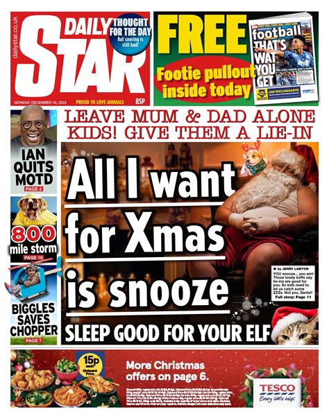 Daily Star Front Page 18th of December 2023 - Tomorrow's Papers Today!