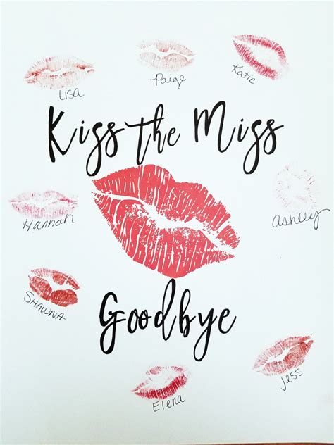 Kiss the Miss Goodbye sign / Bachelorette / Bridal Shower / | Etsy in 2021 | Bachelorette, Palm ...