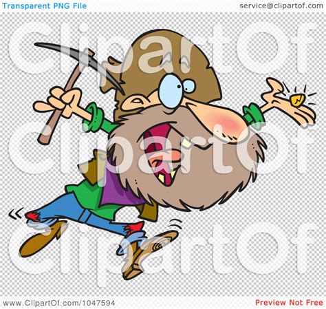 Royalty-Free (RF) Clip Art Illustration of a Cartoon Happy Prospector ...