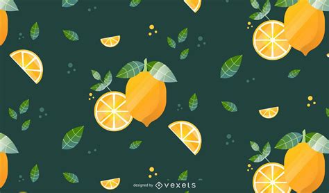 Lemon Pattern Background Design Vector Download