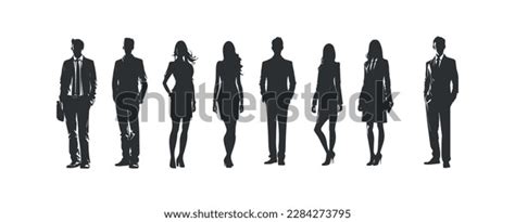 Silhouette Business People Icon Vector Illustration Stock Vector (Royalty Free) 2284273795 ...