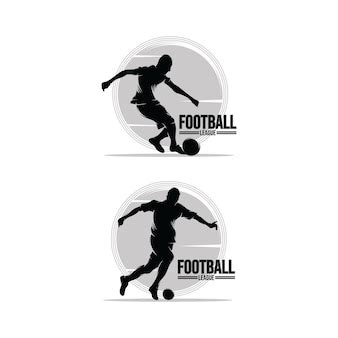 Premium Vector | Soccer player logo design templates