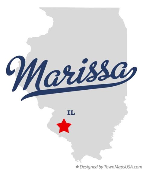 Map of Marissa, IL, Illinois