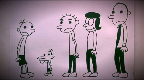 How to draw the Heffley family from Diary of a Wimpy Kid ️ - YouTube