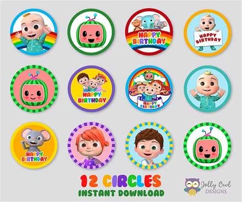 Cocomelon Birthday Party Cupcake Topper | Birthday cake topper ...