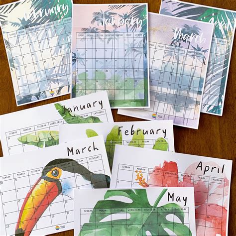 TROPICAL COAST Simple Calendar - classroom HQ