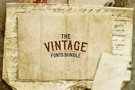 The Vintage Fonts Bundle: 161 Unique Fonts with Extended Use