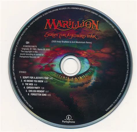 Marillion - Script For A Jester's Tear (1983) [2020, 5-Disc Deluxe ...