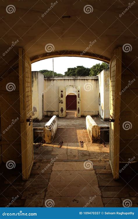 The Entrance in Way View of the Manora Fort. Stock Image - Image of hall, entrance: 109470337