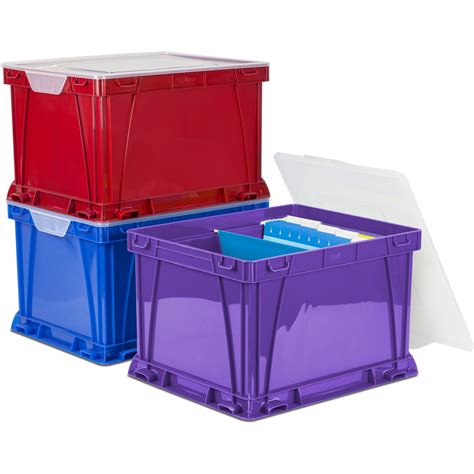 Storex, STX62012U03C, 3 Piece Cube Storage Bins, 3 / Set, Assorted ...