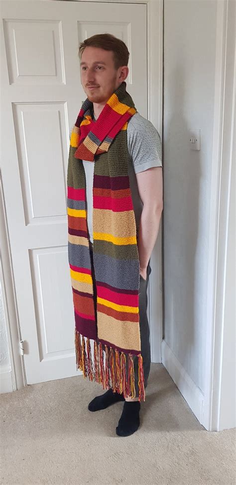 Dr Who Scarf 4th Doctor Scarf Tom Baker Scarf Season 12 | Etsy