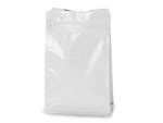 12 oz White Coffee Bags with Degassing Valve, 25 pack - Midvale Supply