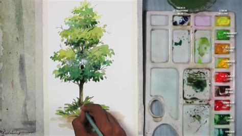 How to Paint A Tree in Watercolor | Episode-2 - YouTube