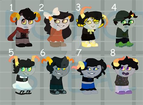 Homestuck Trolls First 8 Blood Types Adopts - OPEN by PandaMugger on DeviantArt