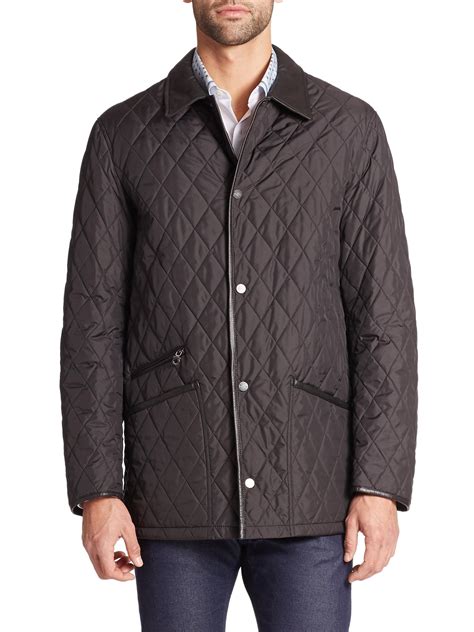 Lyst - Ferragamo Quilted Barn Coat in Black for Men