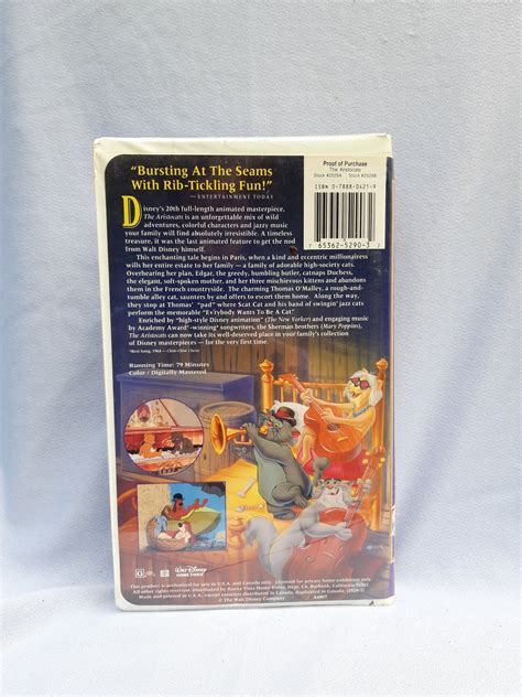 The AristoCats 1970 VHS Walt Disney Masterpiece | Etsy