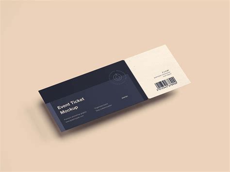 Free Simple Ticket Mockup (PSD)