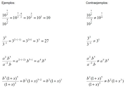 Formulas De Fracciones Exponentes