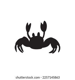 Black Silhouette Crab On White Background Stock Vector (Royalty Free ...