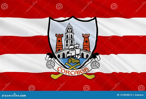 Flag of County Cork is the Largest and Southernmost County in Ir Stock ...