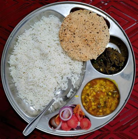 Traditional Indian Thali stock image. Image of food - 254046583