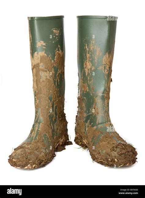 Muddy Wellington Boots Stock Photo: 33733461 - Alamy