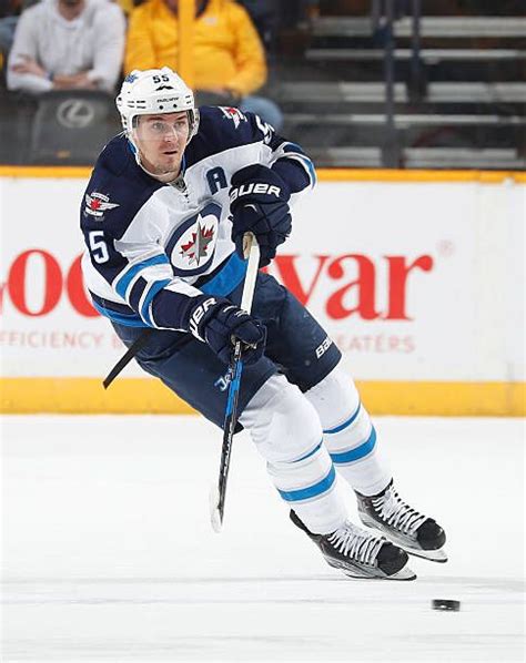 Mark Scheifele of the Winnipeg Jets skates against the Nashville ...