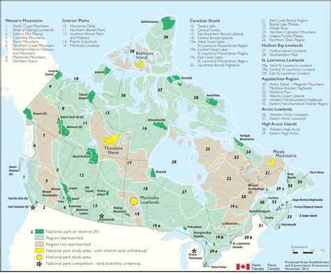 Map of Completing Canada's National Parks System | Canada national parks, National parks map ...