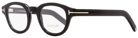 Tom Ford Round Eyeglasses Tf5429 001 Black/gold 45mm 5429 | ModeSens