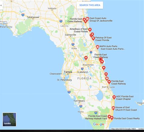 Map Of Florida East Coast: Beaches And Cities - Science Trends