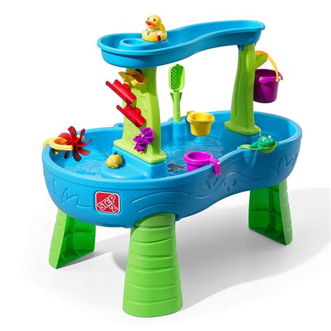 Step2 Rain Showers Splash Pond Water Table | Kids Water Play Table with 13-Pc Accessory Set for ...