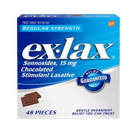 Ex-Lax Regular Strength Stimulant Laxative Chocolates, 48 Ct “UK ...